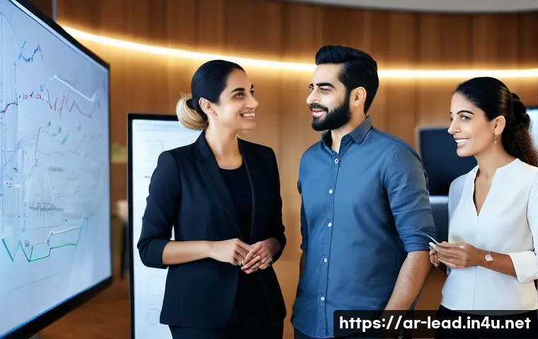 리더십 코칭 과정 추천 - **Prompt:** A diverse group of modern Arab professionals, including men and women in smart business ...